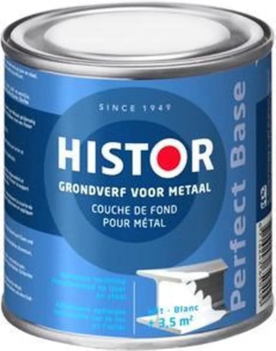 Histor Perfect Base Grondverf Metaal 0,25L - Wit