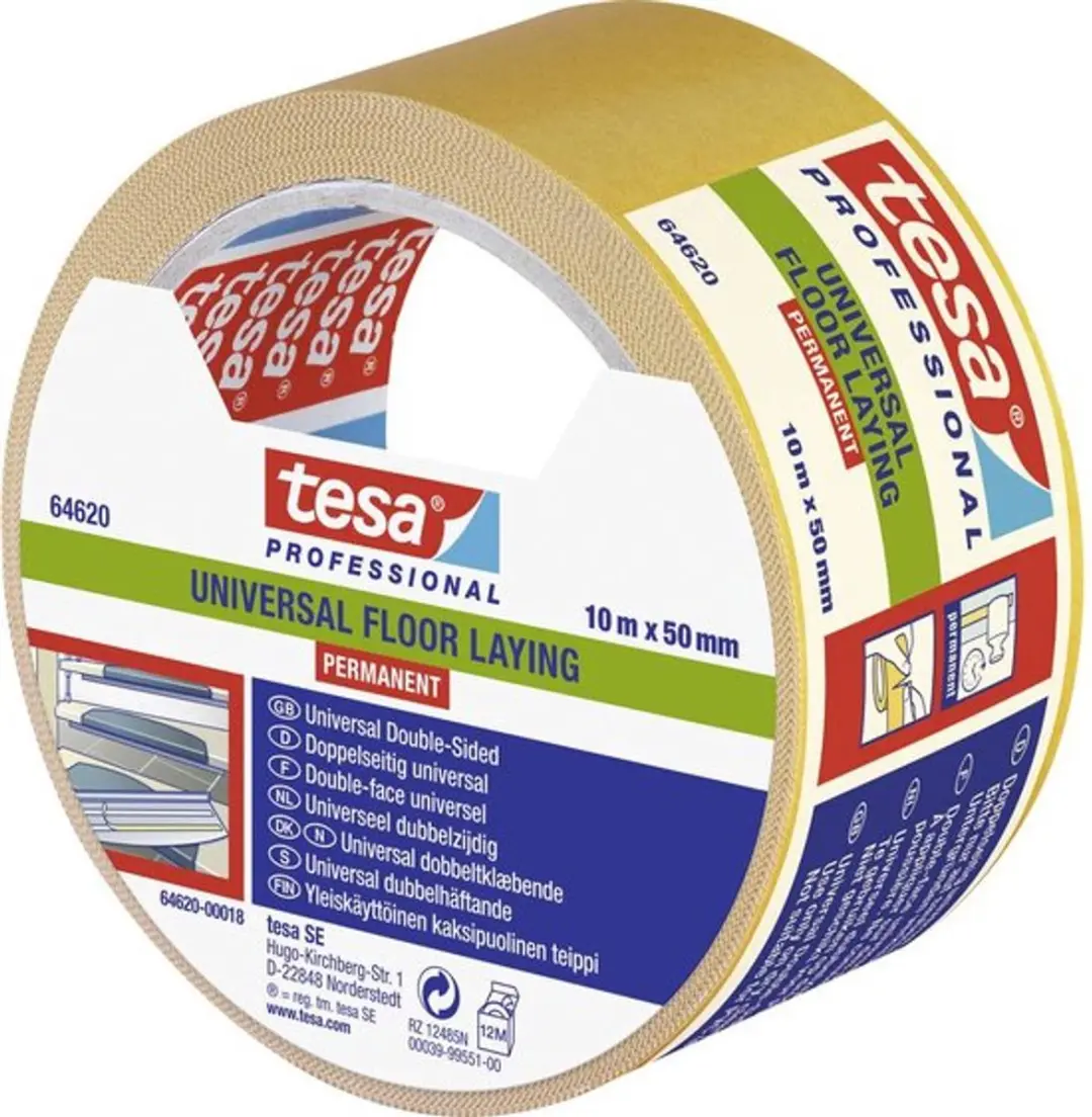 Tesa 64620 Dubbelzijdig Transparant Filmtape 50mm x 10m