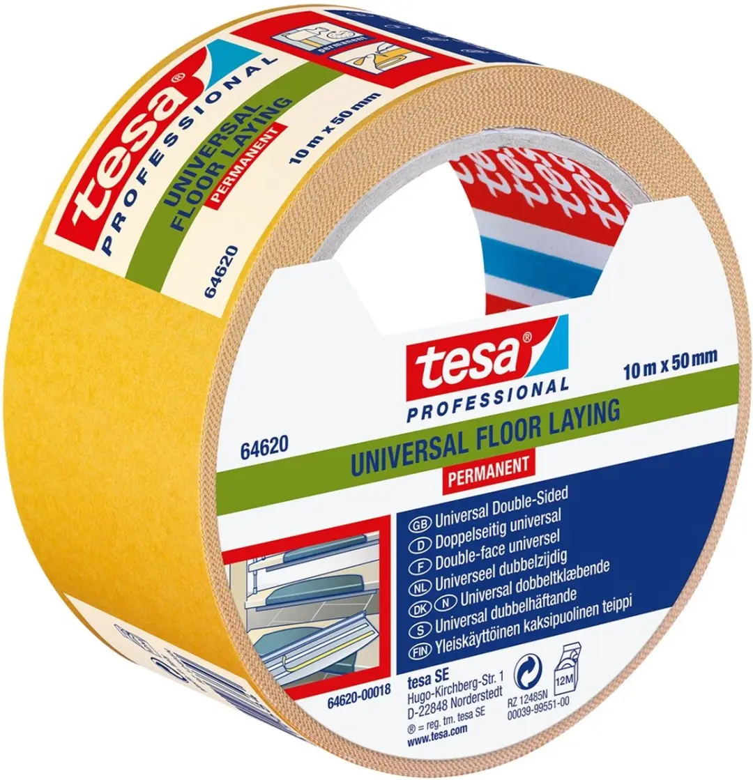 Tesa 64620 Dubbelzijdig Transparant Filmtape 50mm x 10m