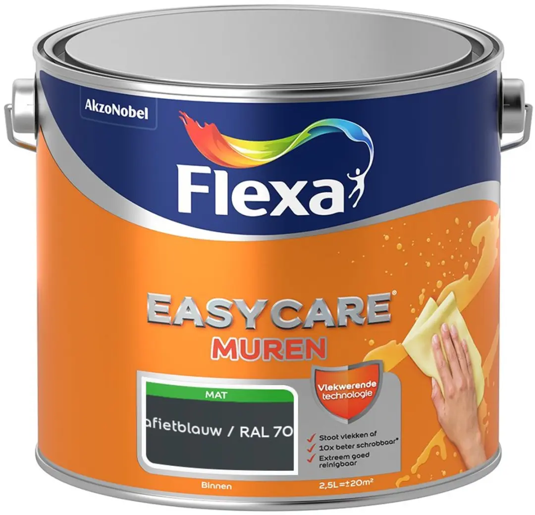 Flexa Easycare Muren Grafietblauw Mengverf 2,5L
