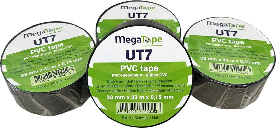 Kortpack Megatape UT7 PVC Isolatietape 38mm x 33m