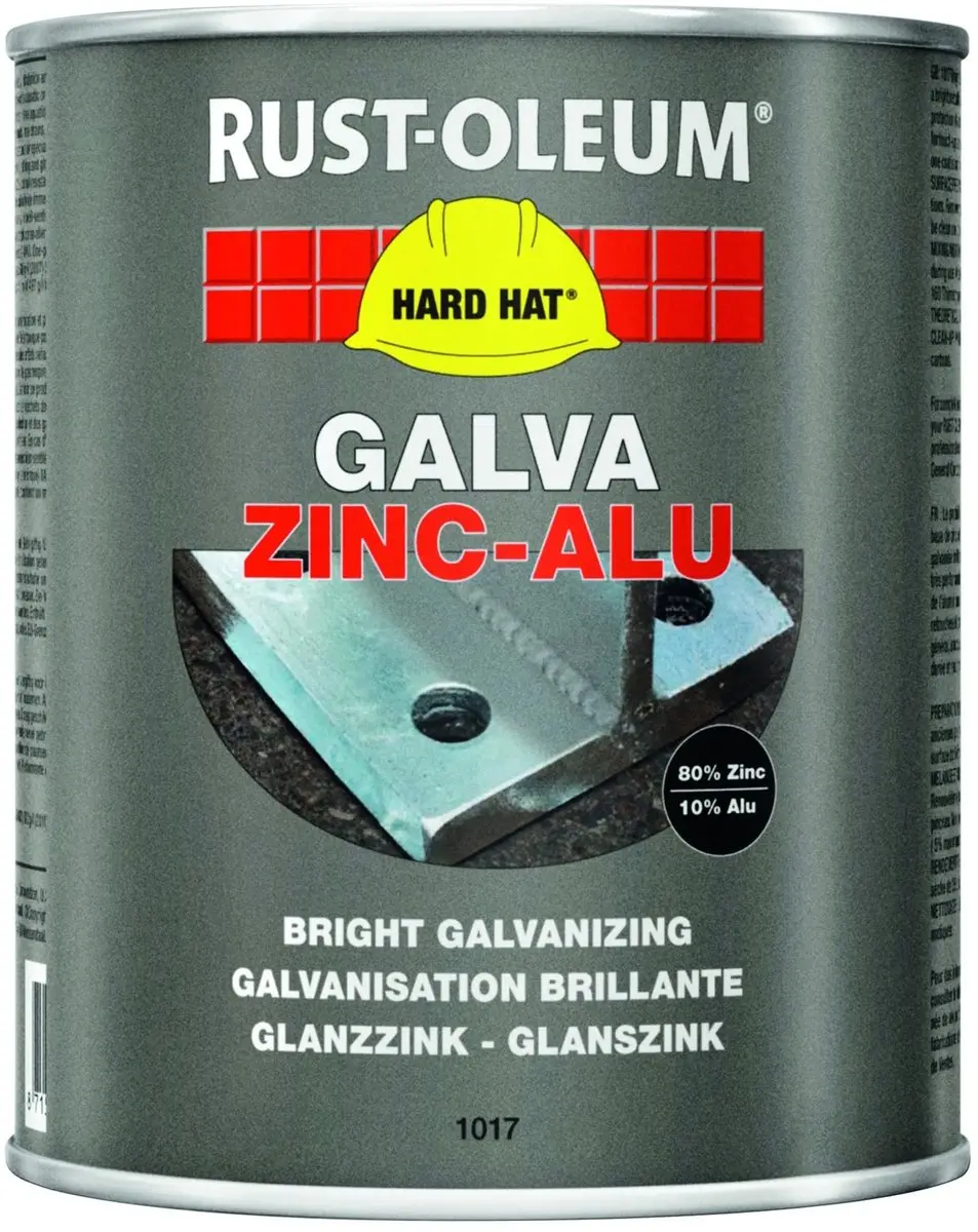 Rust-Oleum Galva Zinc-Alu Blik 1kg - Kwastversie - Grijs