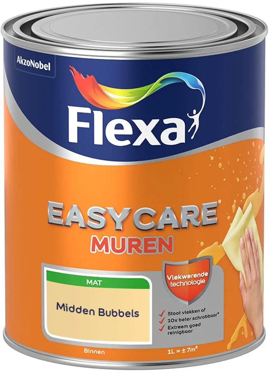 Flexa Easycare Muren Midden Bubbels Mengverf 1L