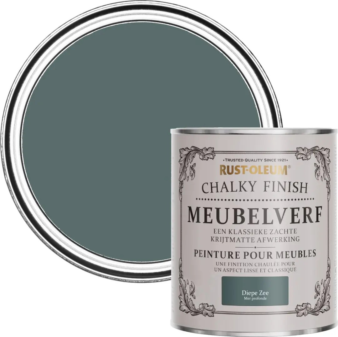 Rust-Oleum Groen Chalky Finish Meubelverf Diepe Zee 750ml