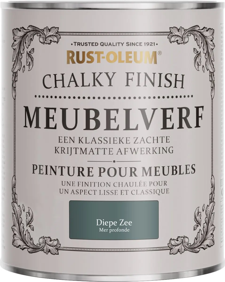 Rust-Oleum Groen Chalky Finish Meubelverf Diepe Zee 750ml