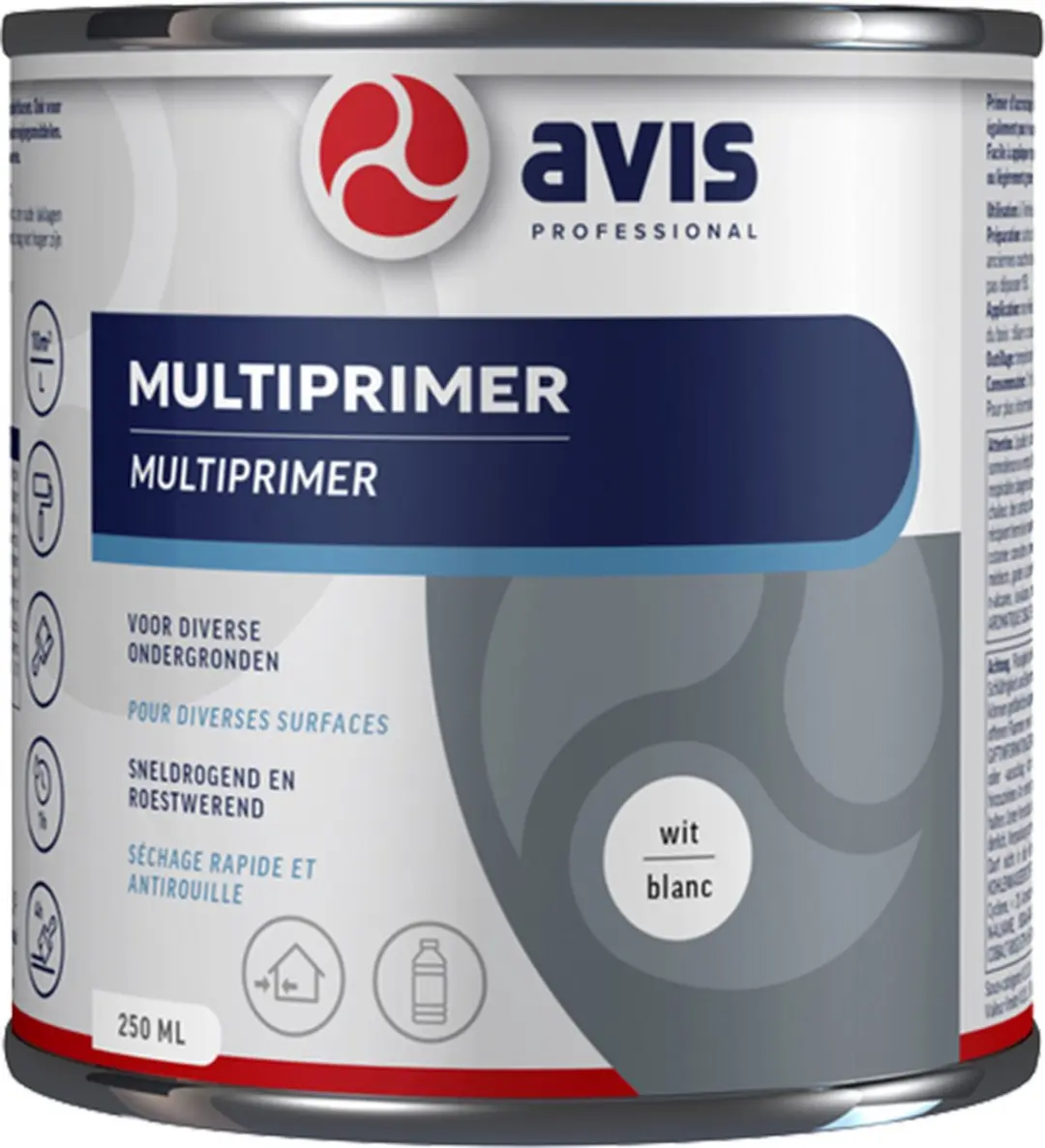 Avis Multiprimer Wit 250ml - o.a. Beton/Cement/Steen