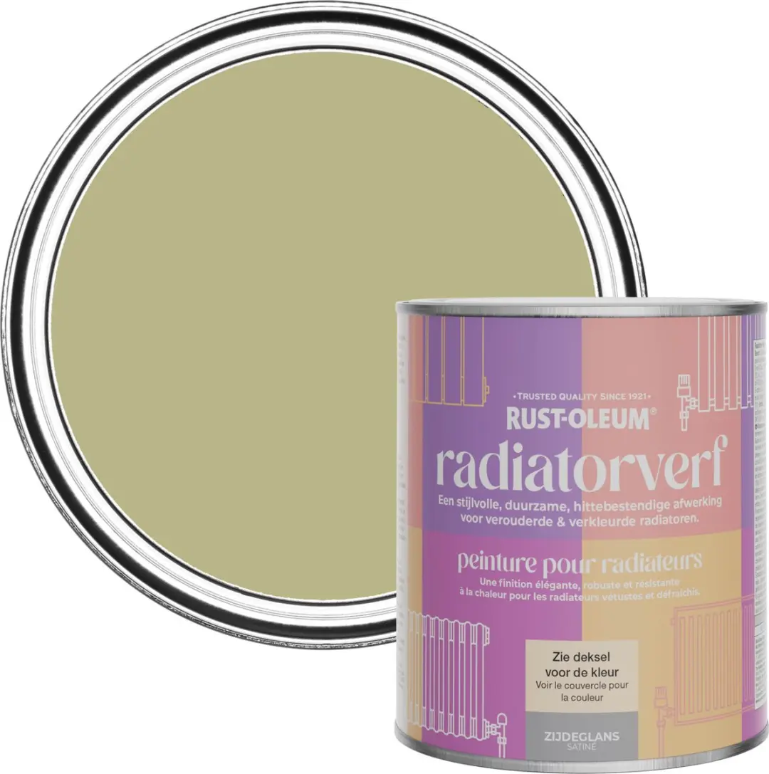 Rust-Oleum Radiatorverf Zijdeglans Saliegroen 750ml