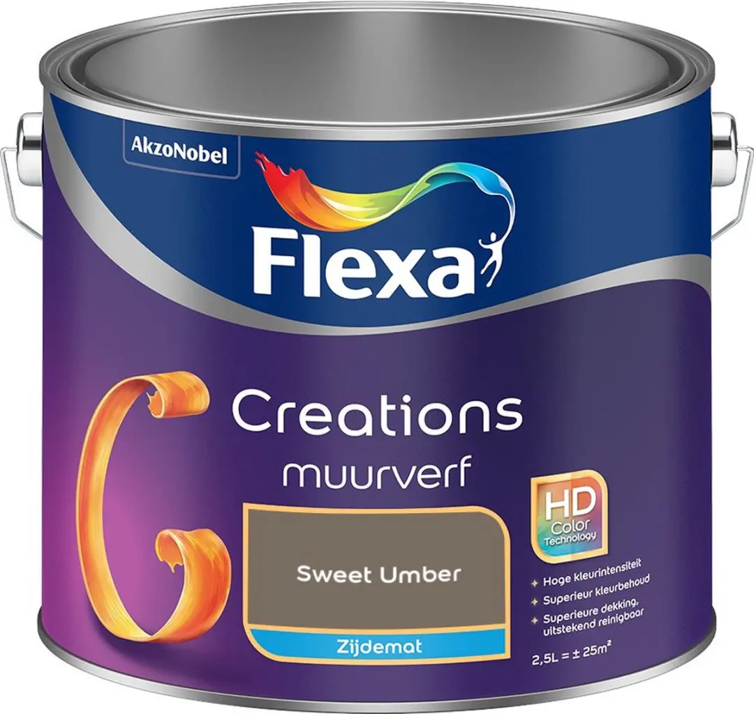 Flexa Creations Muurverf Zijdemat Sweet Umber 2,5L
