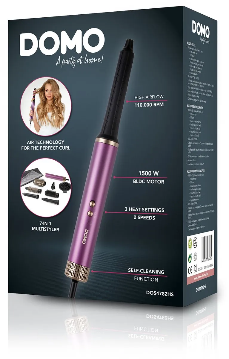 Domo DO54782HS 7-in-1 Airstyler - Paars/Goud - afbeelding 6 van 6