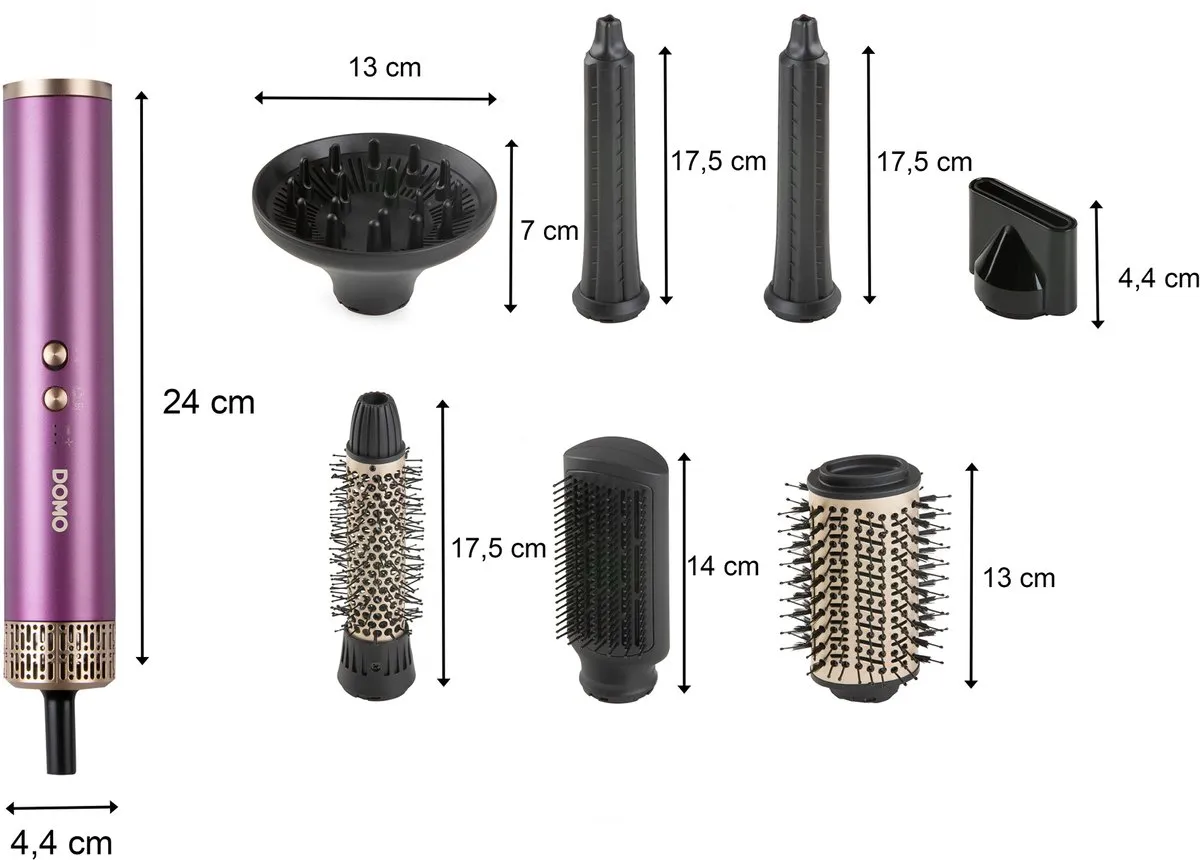 Domo DO54782HS 7-in-1 Airstyler - Paars/Goud