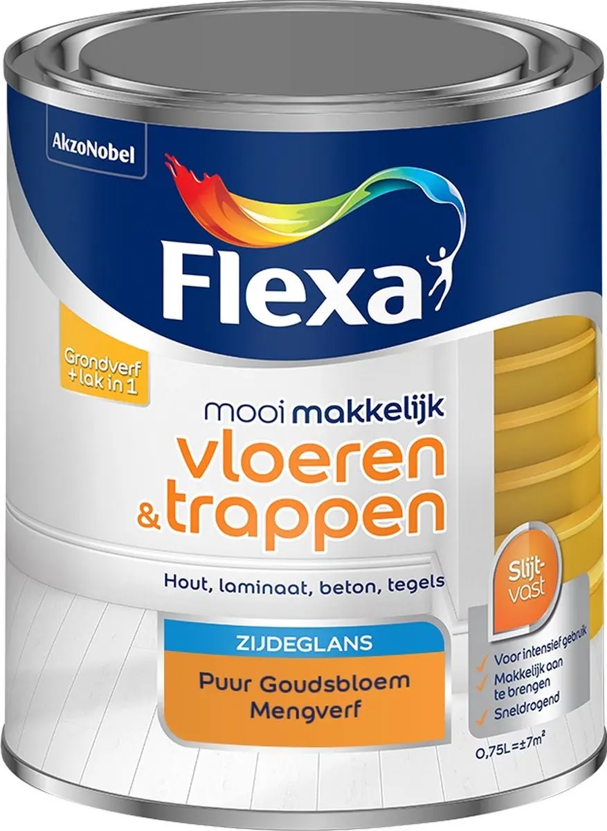 Flexa Mengverf Puur Goudsbloem 750ml - Zijdeglans