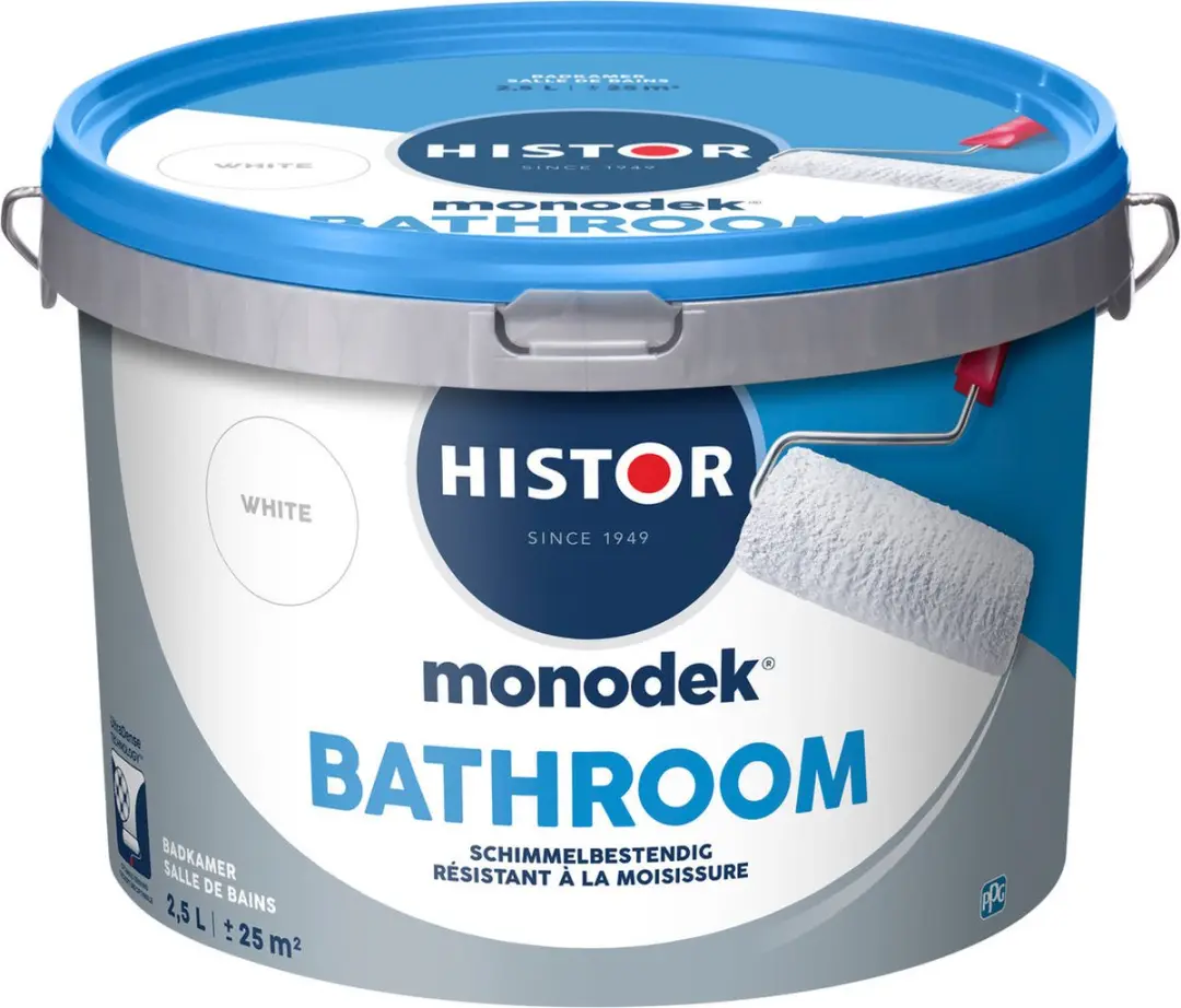 Histor Monodek Badkamerverf RAL 9010 - 2,5L
