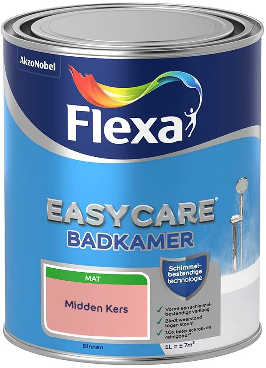 Flexa Easycare Badkamerverf Midden Kers