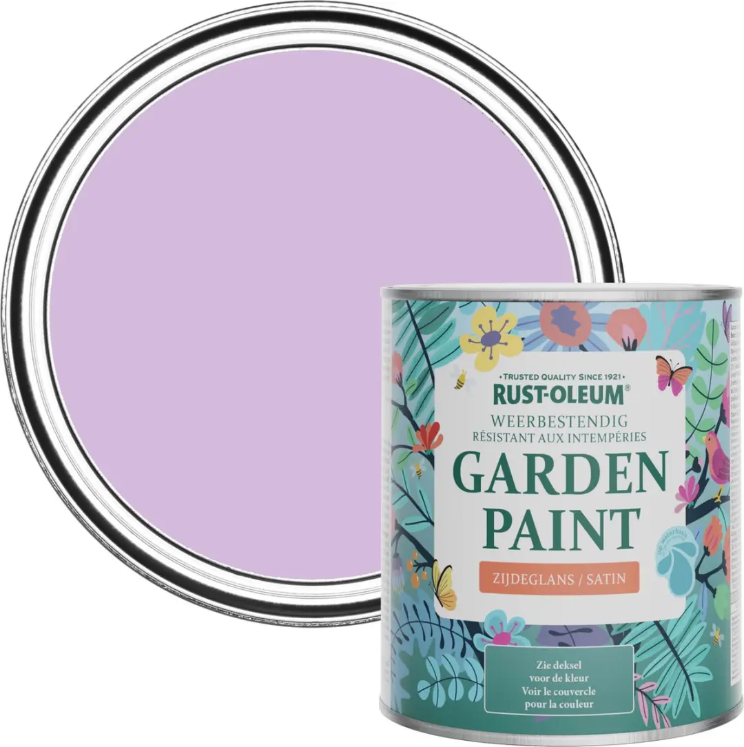 Rust-Oleum Paars Tuinverf Zijdeglans Violet Macaroon 750ml