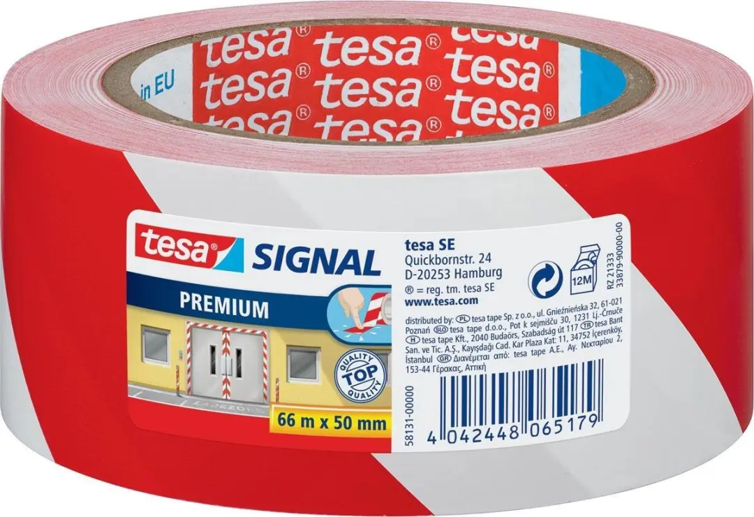 Tesa Waarschuwingstape Rood
