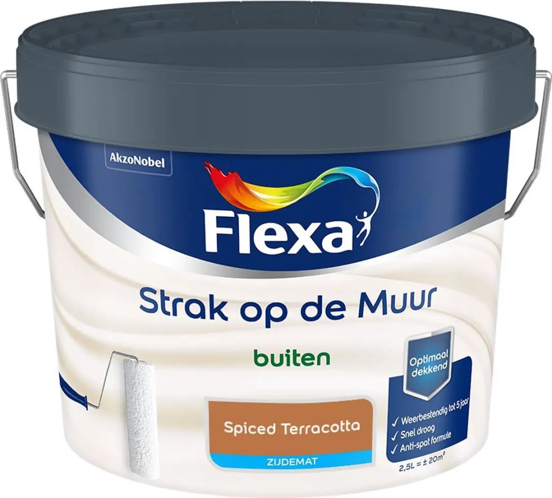 Flexa Mengverf Strak Op De Muur Buiten 2,5L