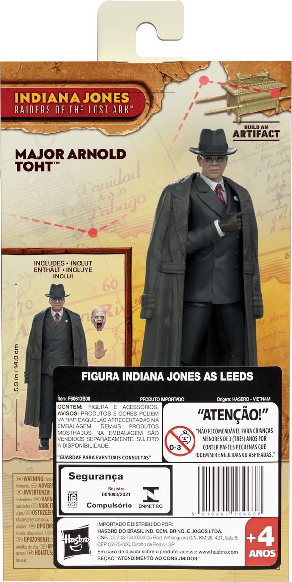 Hasbro Indiana Jones Actiefiguur Adventure Series Major Arnold Toht (Raiders of the Lost Ark) 15 cm Multicolours