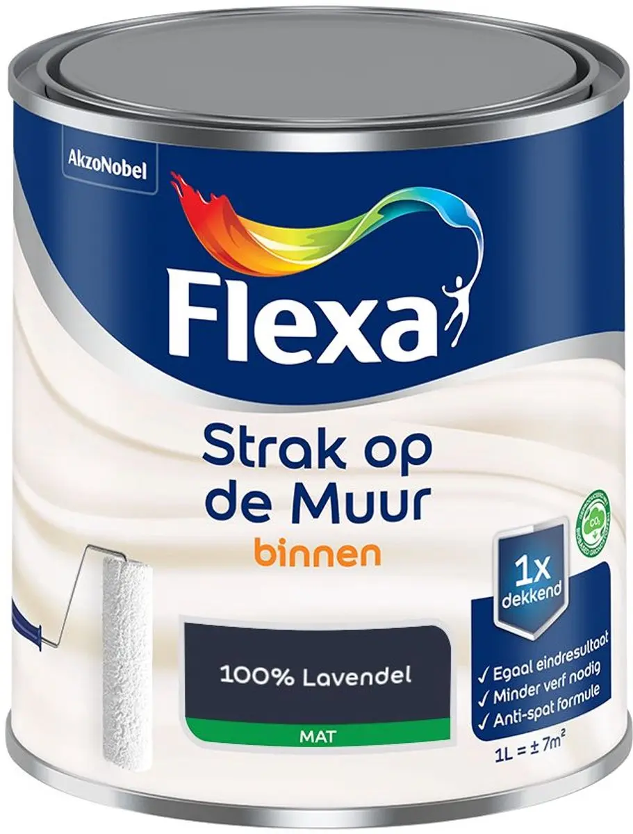 Flexa Strak Op De Muur Binnen Mat Mengverf 1L - Lavendel