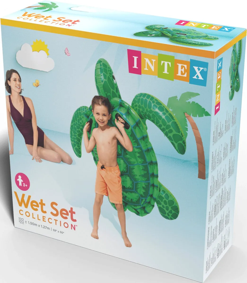 Intex Schildpad Opblaasfiguur - Leeftijd 3+ - Lichtgroen - afbeelding 6 van 6