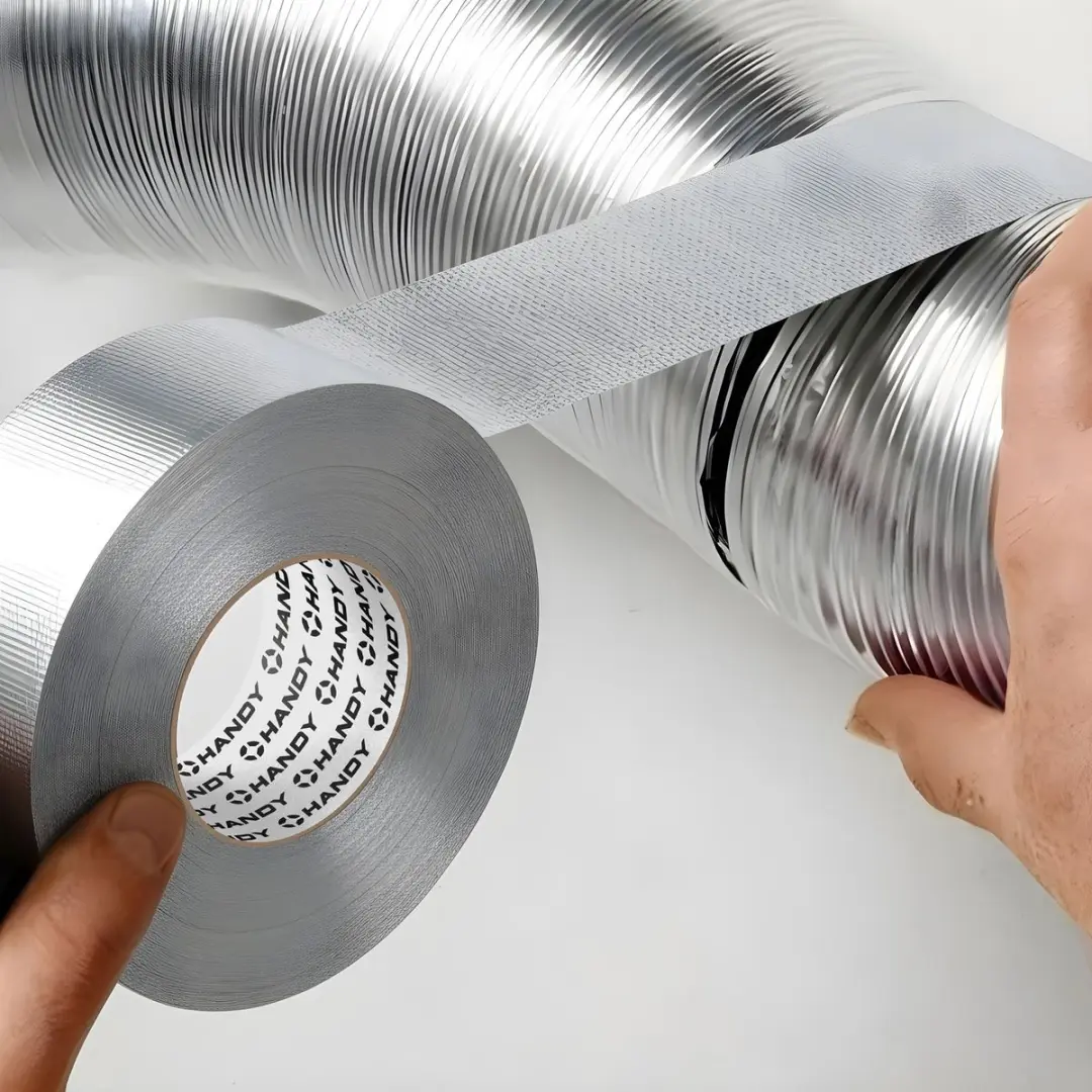 Handy Aluminium Plaktape 50m x 50mm - Glasvezelversterkt - Zilver