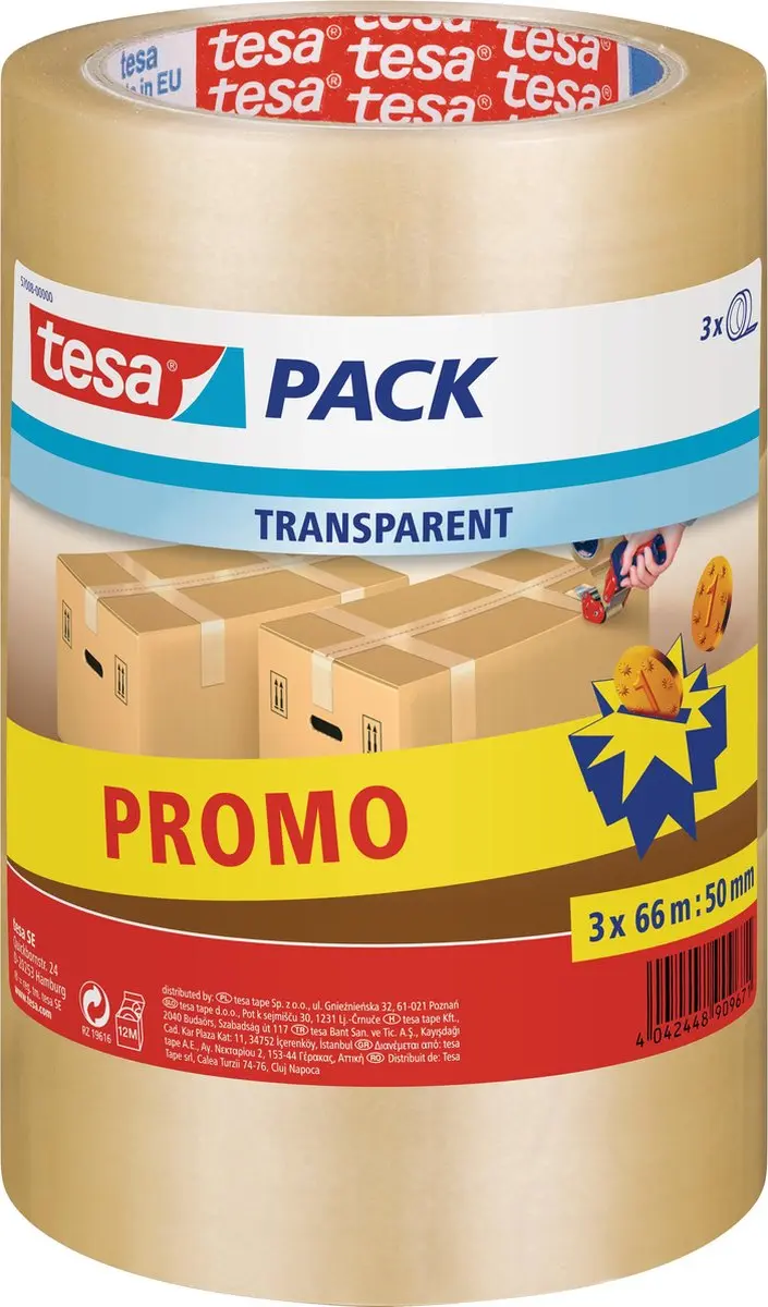 Tesa tesapack Plakband 66m x 50mm