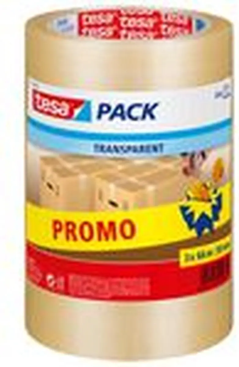 Tesa tesapack Plakband 66m x 50mm - Transparant