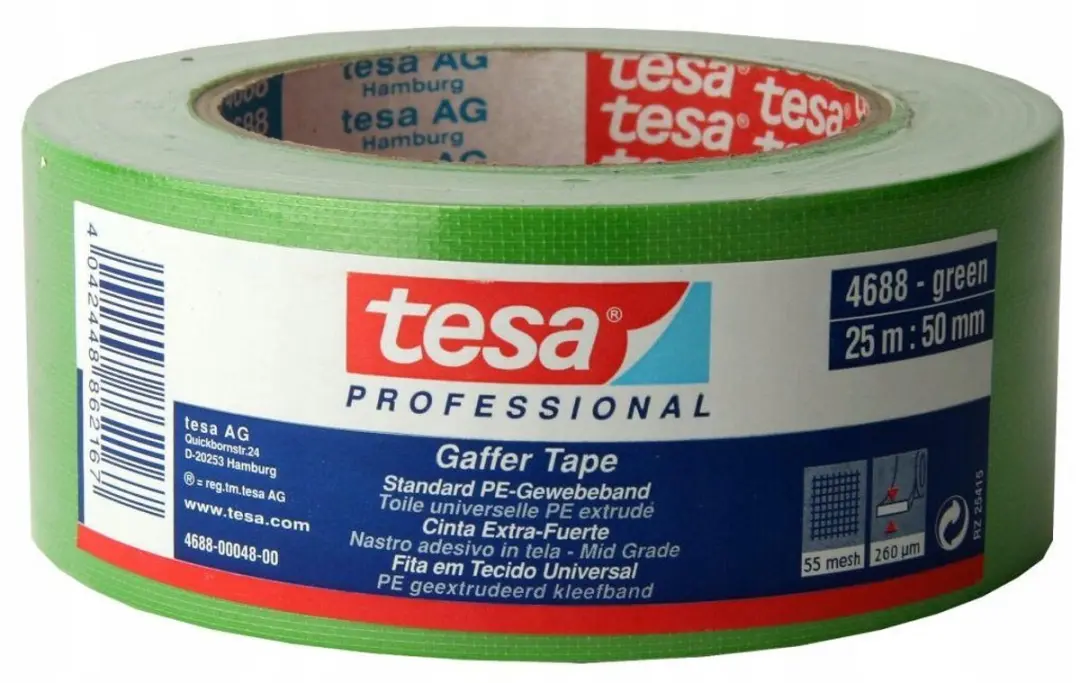 Tesa 04688 Textieltape 50mm x 25m - Groen