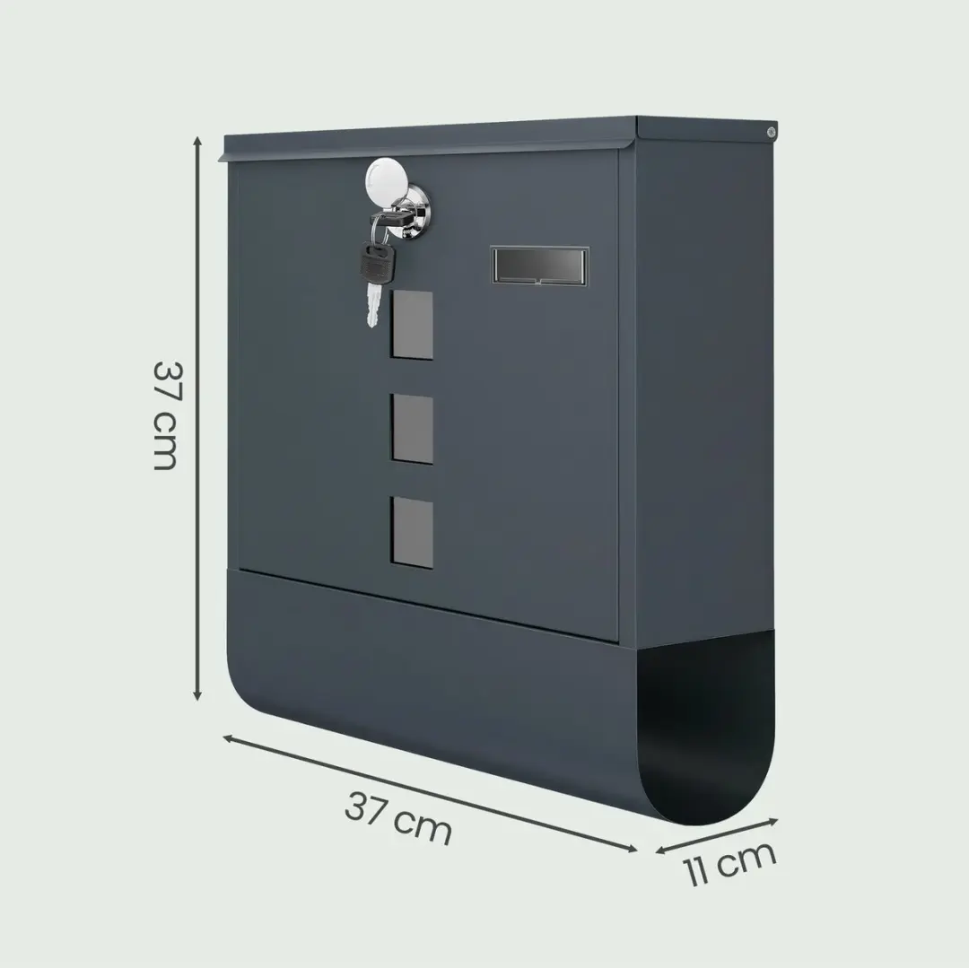Songmics Brievenbus GMB120G01V1 - Antraciet