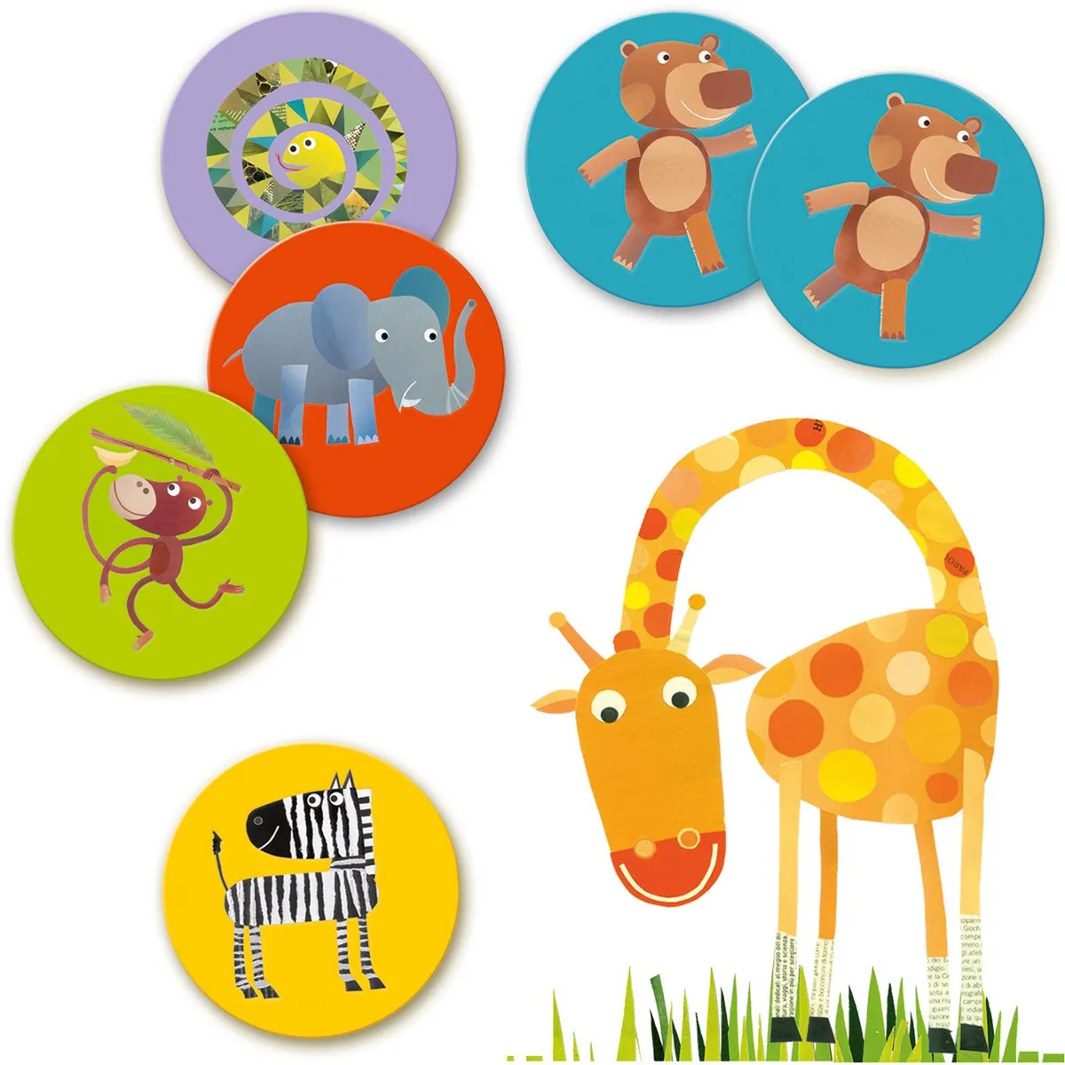 Djeco Memory Jungle DJ08159 Geheugenspel - 15 Dierenparen - Multicolor - afbeelding 6 van 6