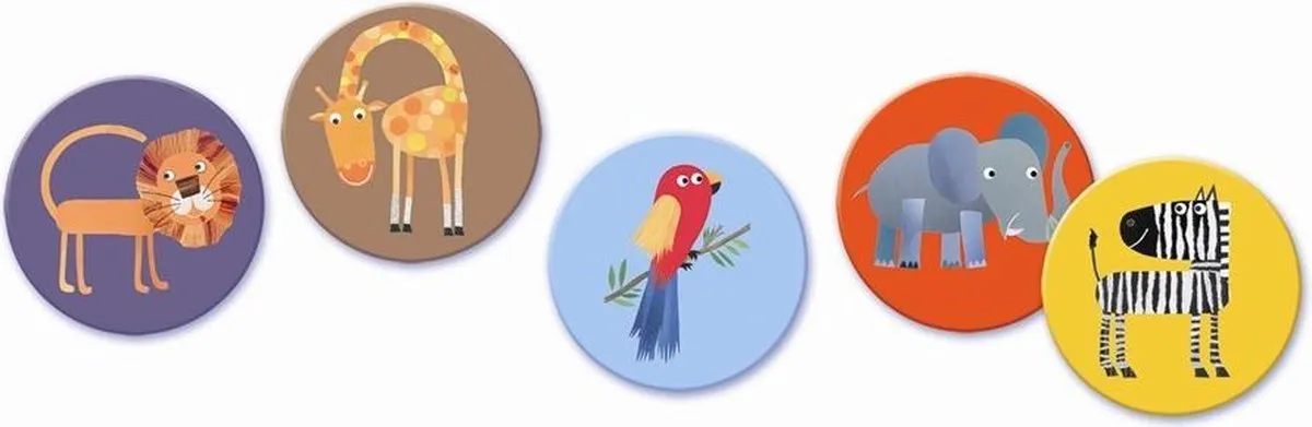 Djeco Memory Jungle DJ08159 Geheugenspel - 15 Dierenparen - Multicolor - afbeelding 3 van 6