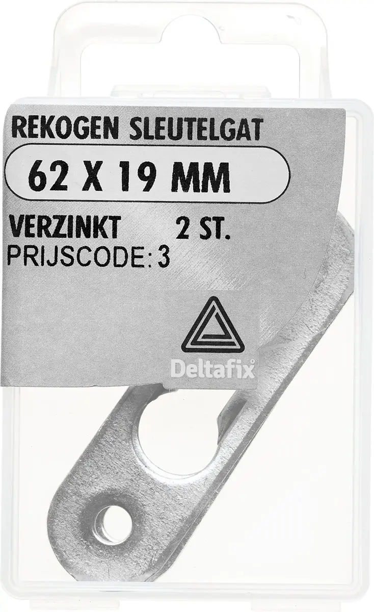 Deltafix Rekogen Sleutelgat 62x19mm - Verzinkt - 2 Stuks
