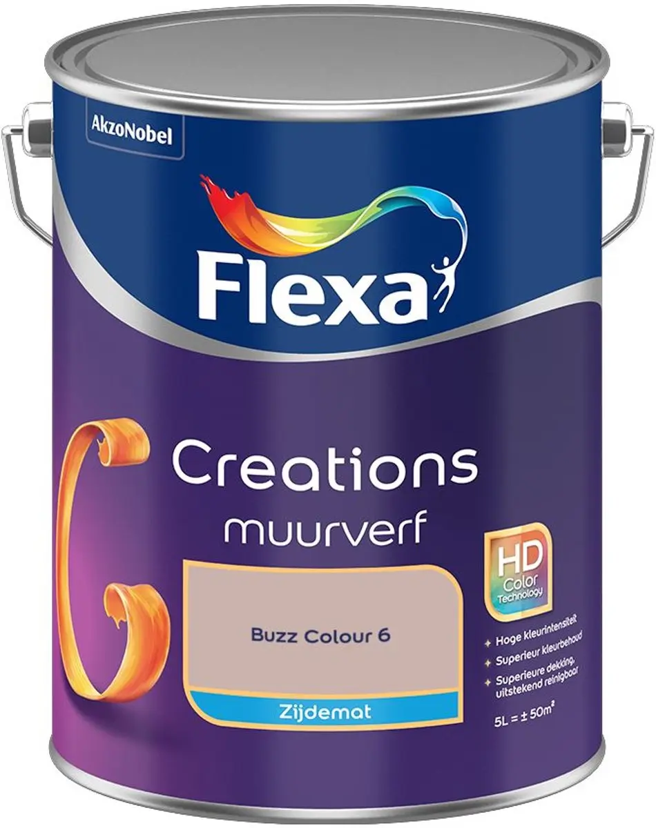 Flexa Creations Muurverf Zijdemat Buzz Colour 6