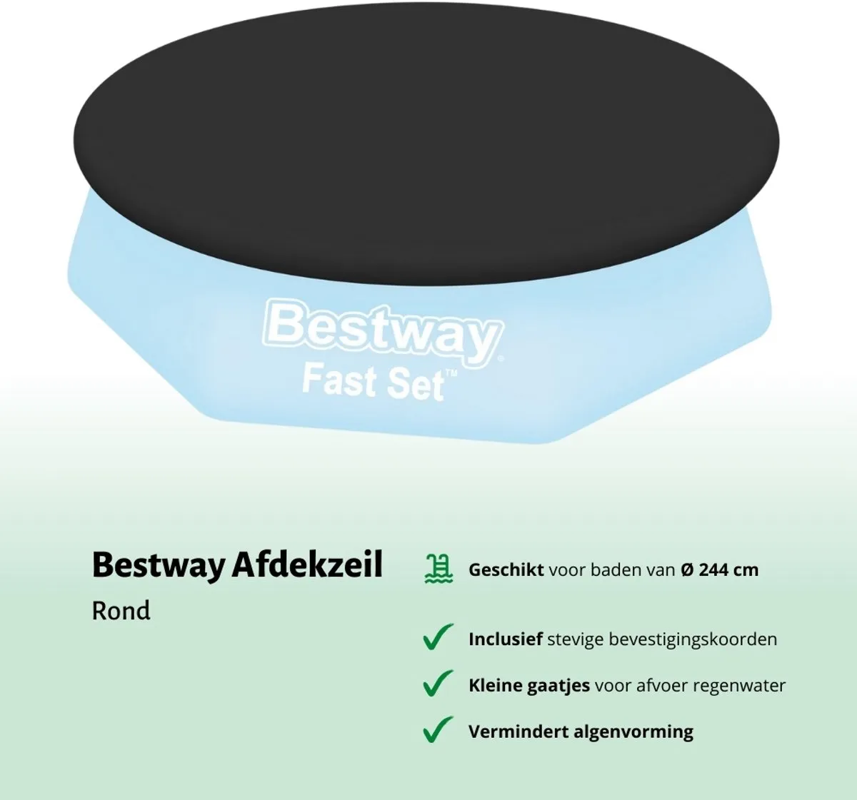 Bestway Afdekzeil Rond Ø280cm - Grijs