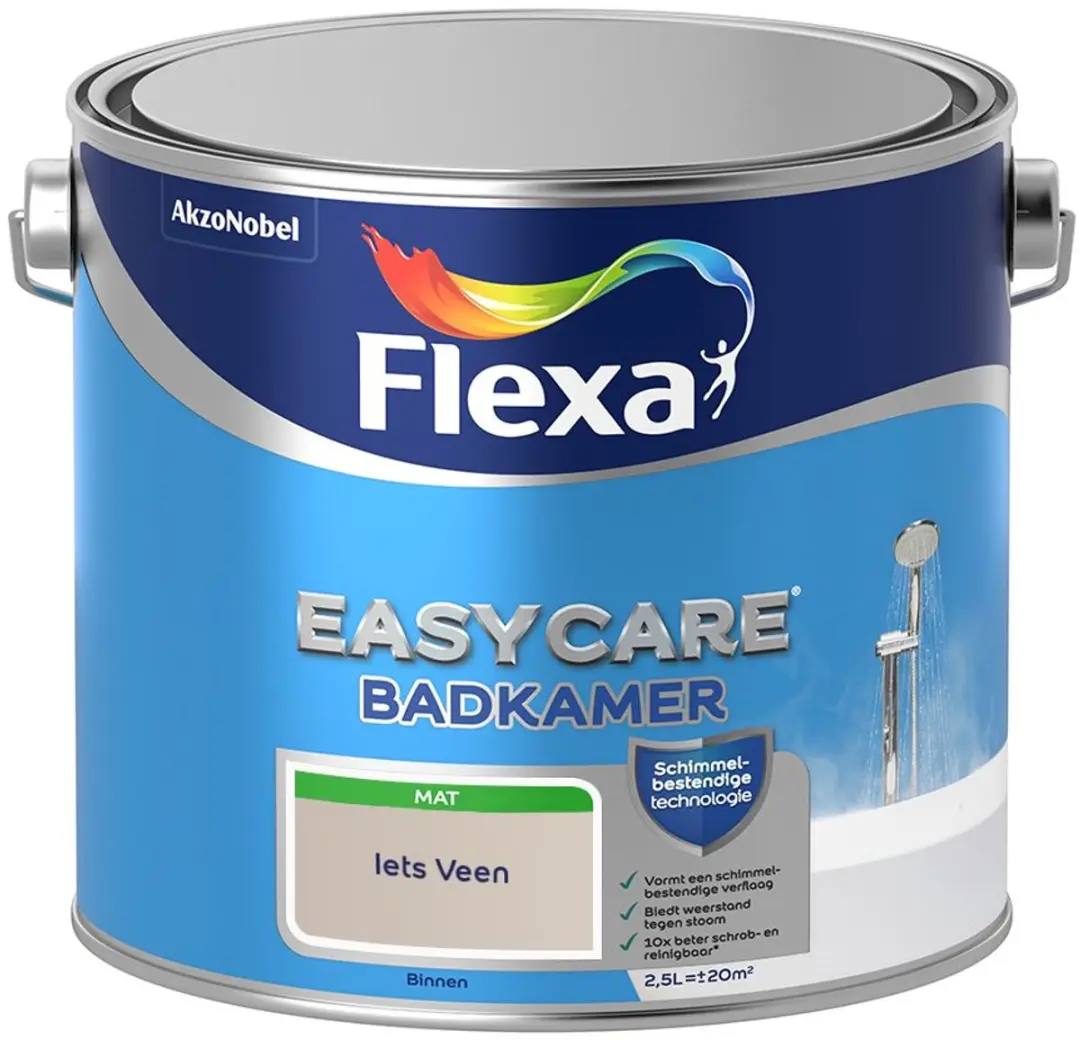 Flexa Easycare Badkamer Iets Veen Mengverf 2,5L