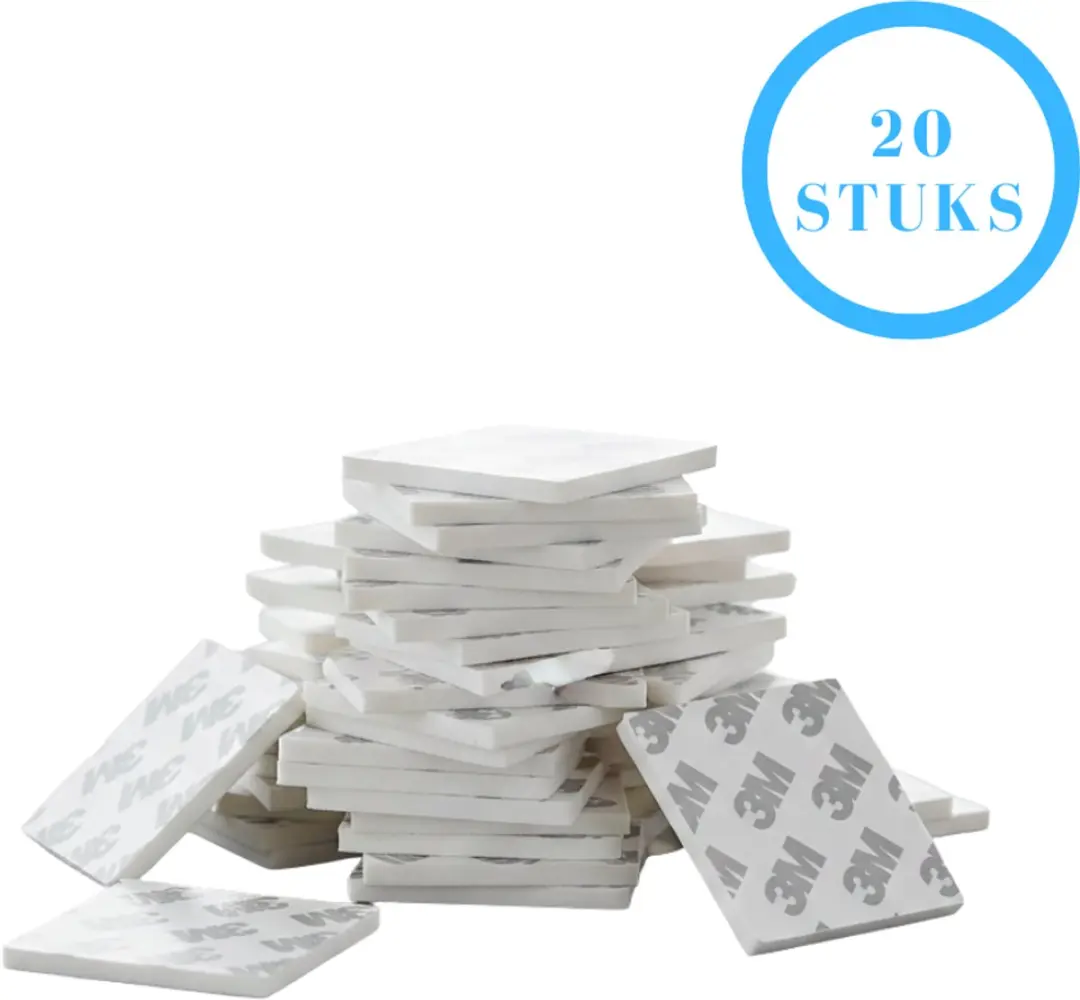 3M Plakstrips Vierkant Dubbelzijdig 5cm
