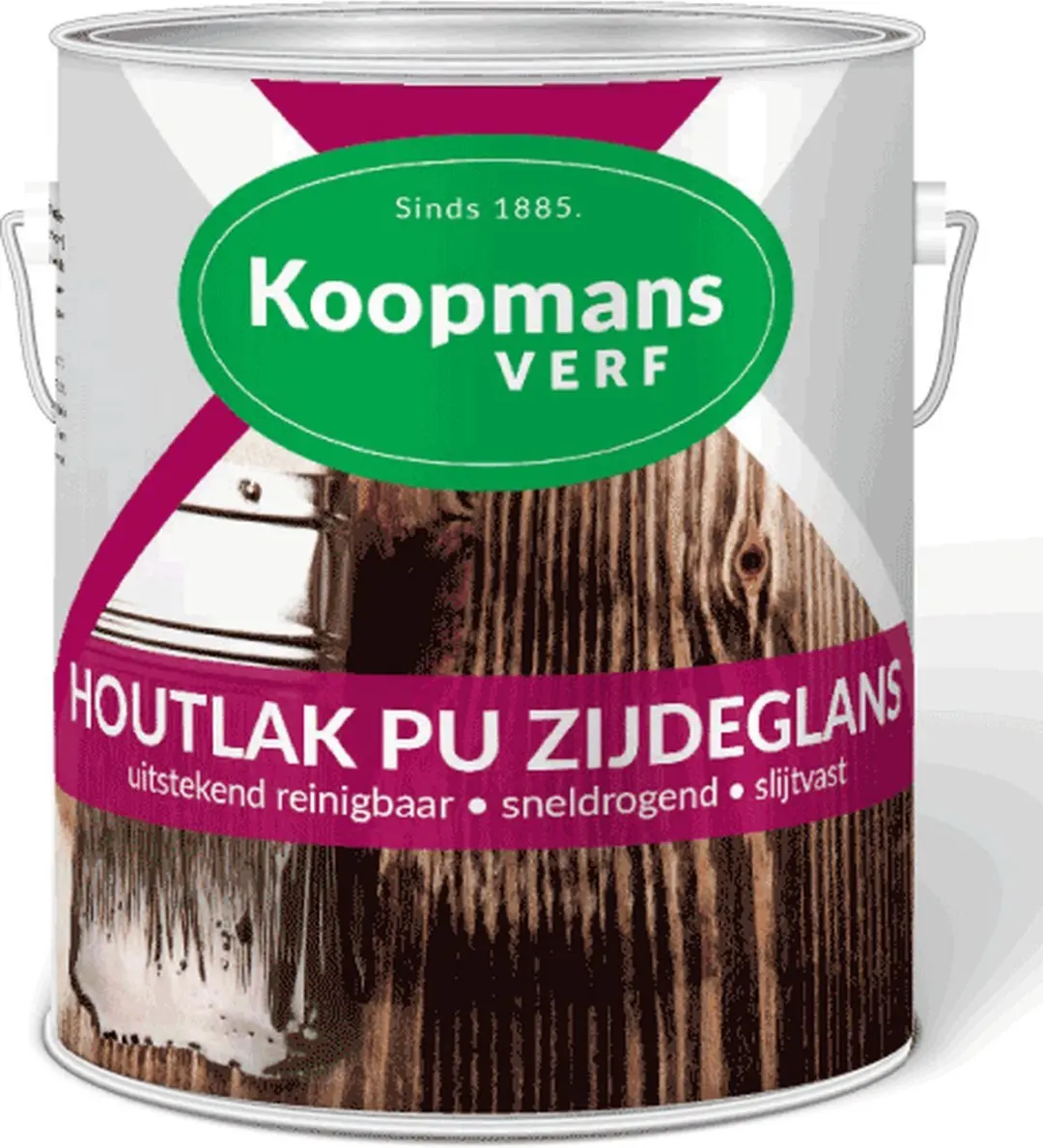 Koopmans Houtlak Pu Zijdeglans 560 Opaalwit 0.75L