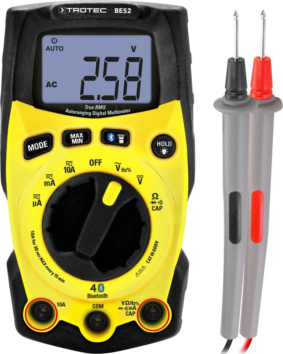 Trotec BE52 Digitale True-RMS Multimeter - Geel/Zwart