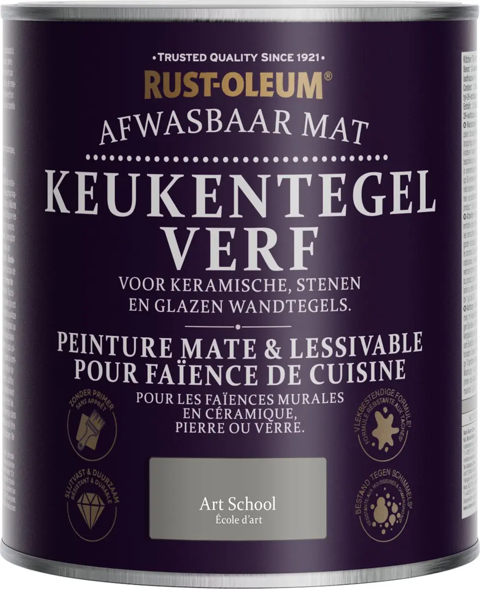 Rust-Oleum Art School Grijze Tegelverf 750ml
