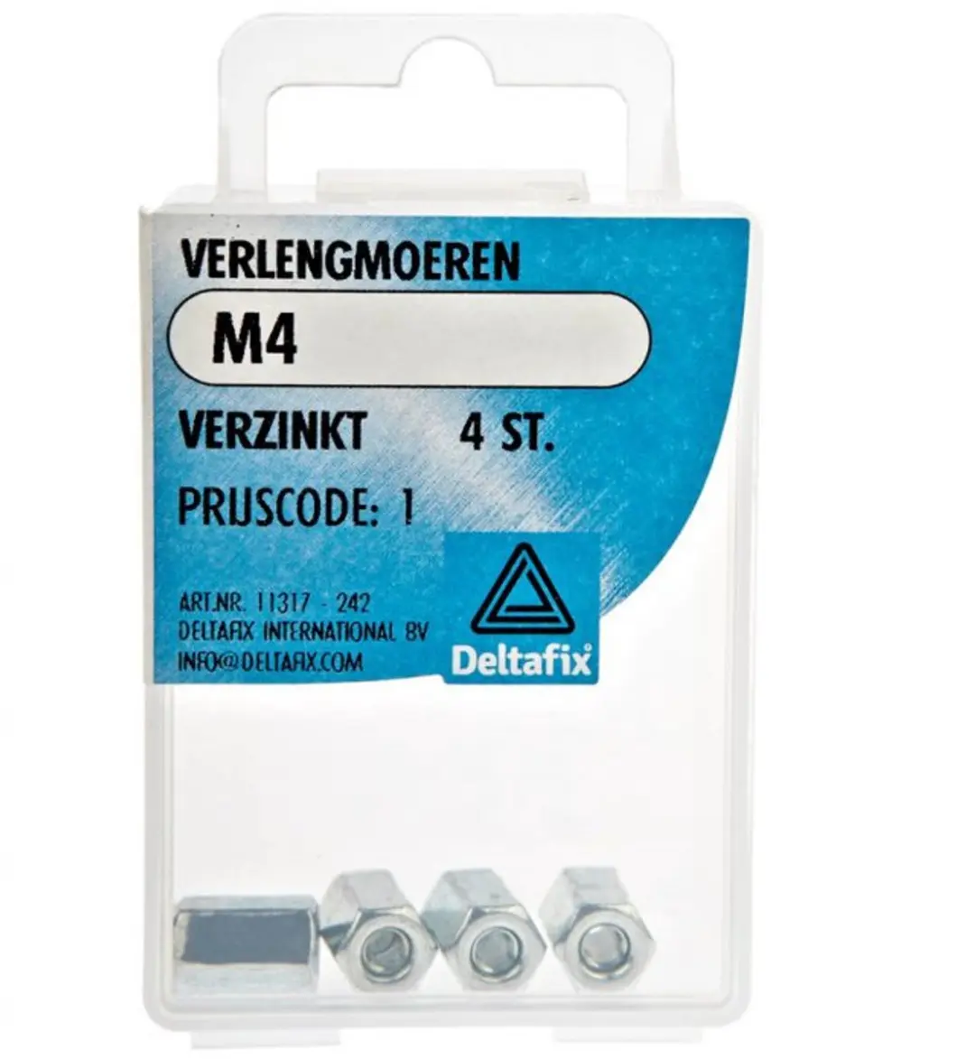 Deltafix Verlengmoer M8 Staal