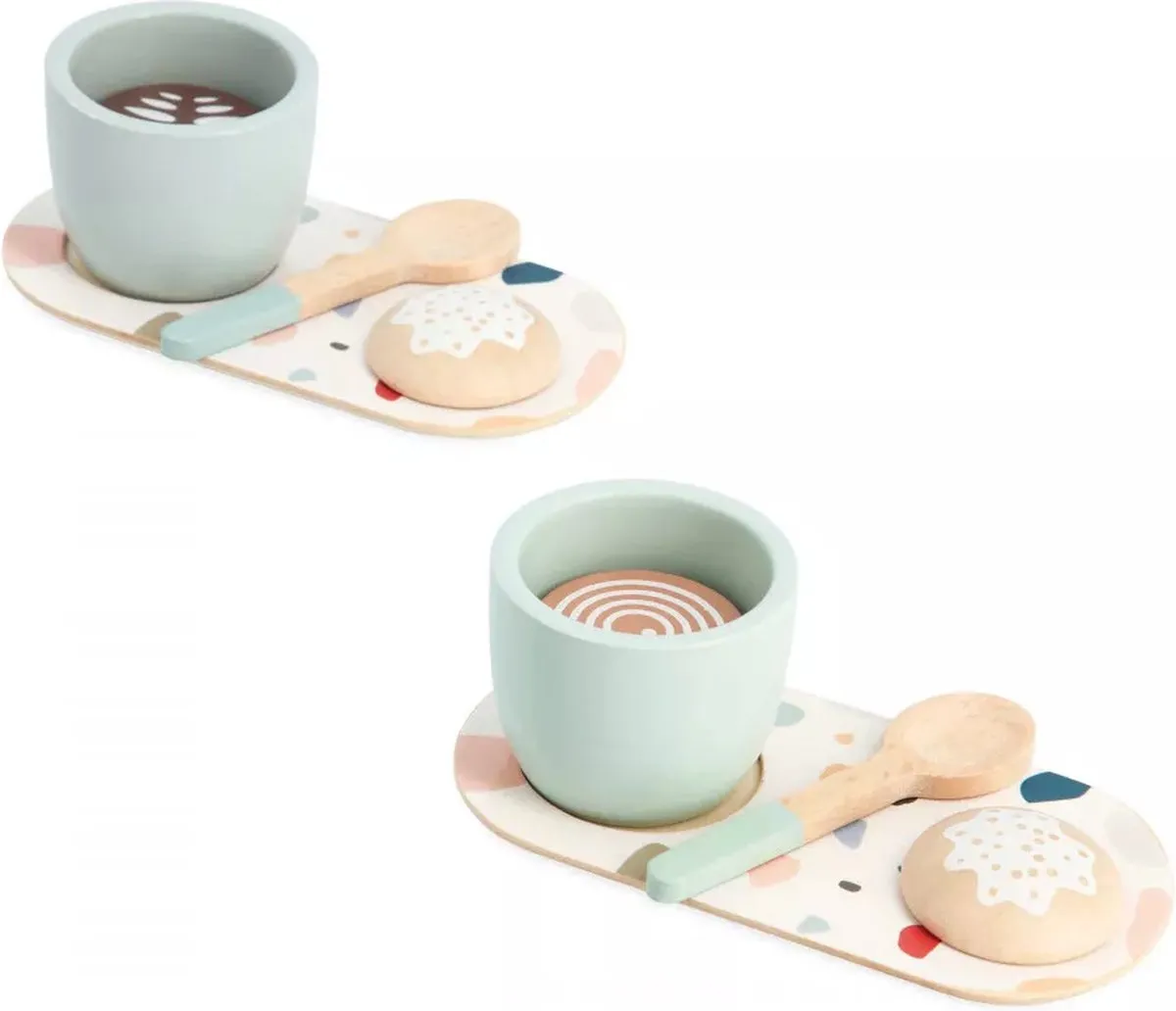 Janod In De Keuken Italiaanse Koffiemaker - 13-delige Houten Speelset - Multikleur