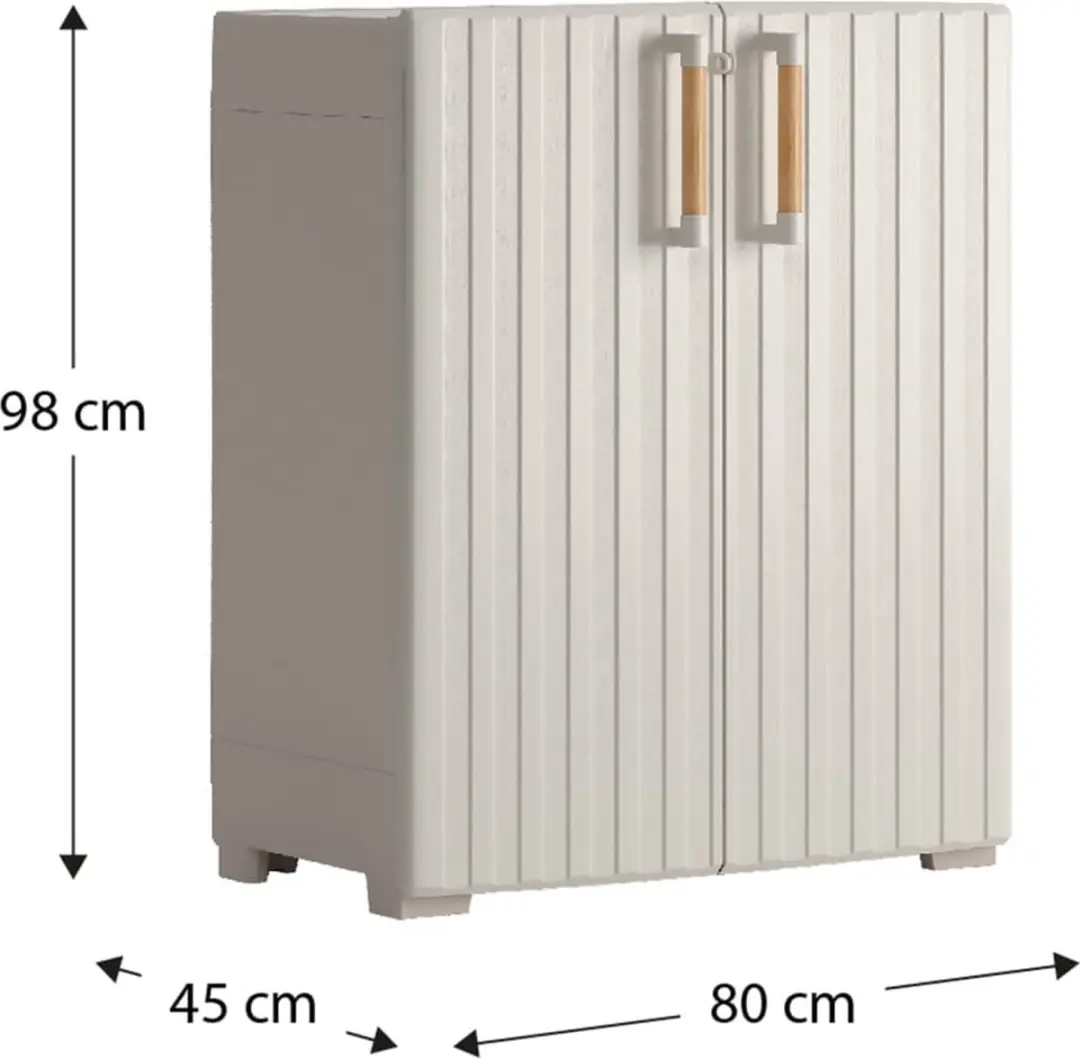 Keter Groove Opbergkast - Beige/Zandkleurig