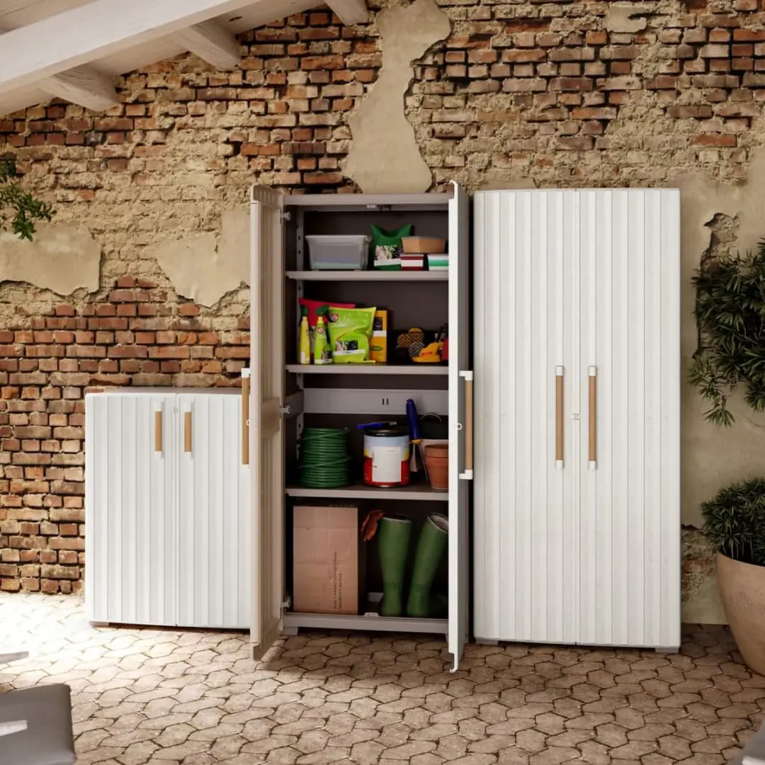 Keter Groove Opbergkast - Beige/Zandkleurig