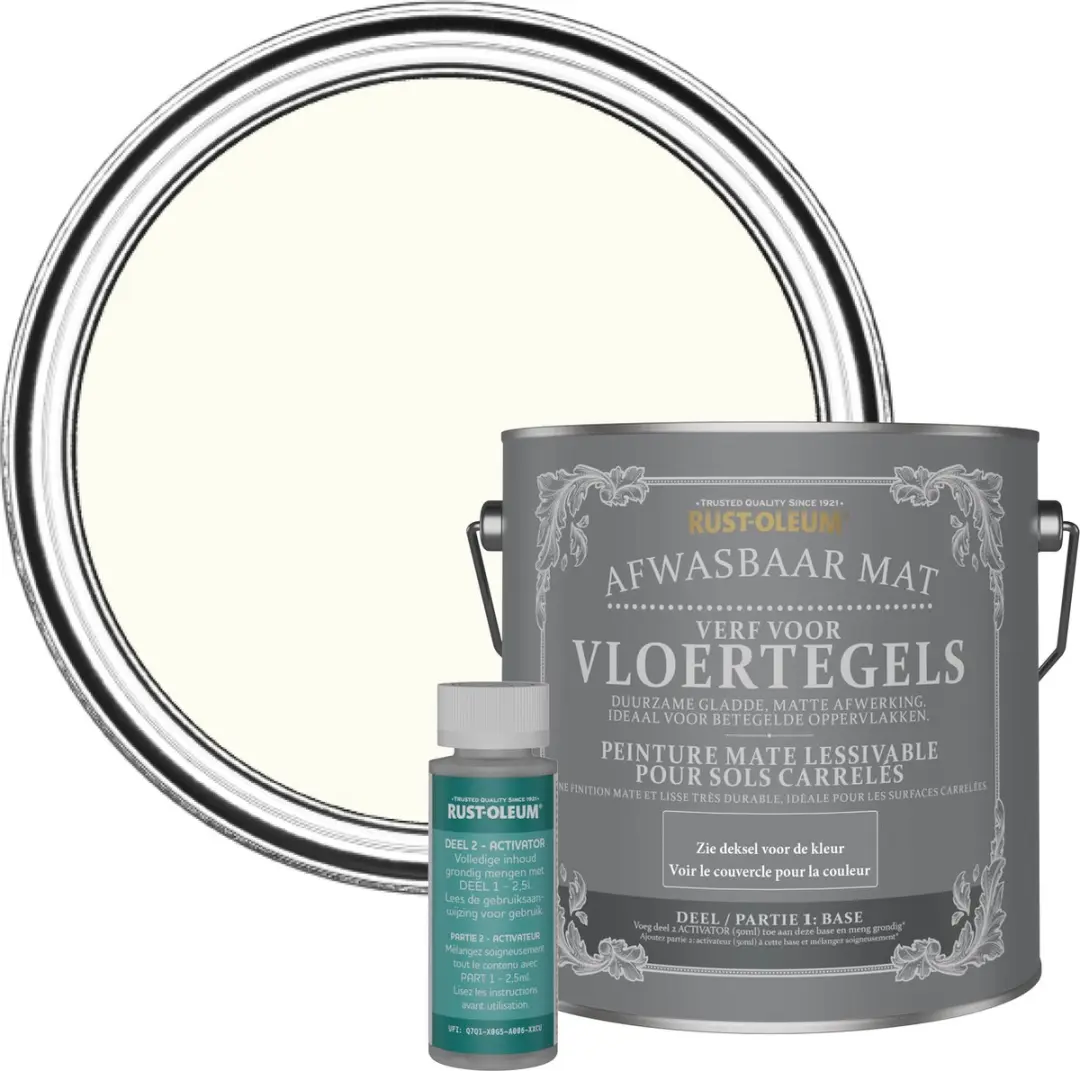 Rust-Oleum Vloertegelverf Gebroken Wit 2,5L