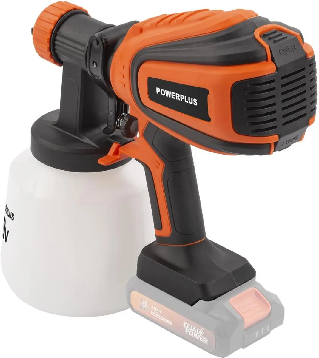 Powerplus POWDP7058 Verfpistool 20V - 1.4L - Oranje
