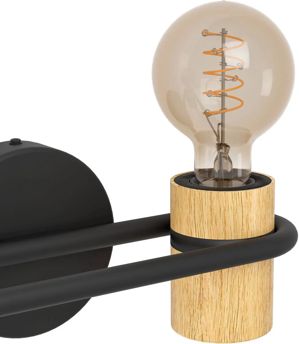 Eglo Chieveley Wandlamp E27 - 28,5 cm - Zwart