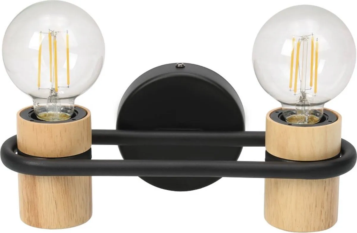 Eglo Chieveley Wandlamp E27 - 28,5 cm - Zwart