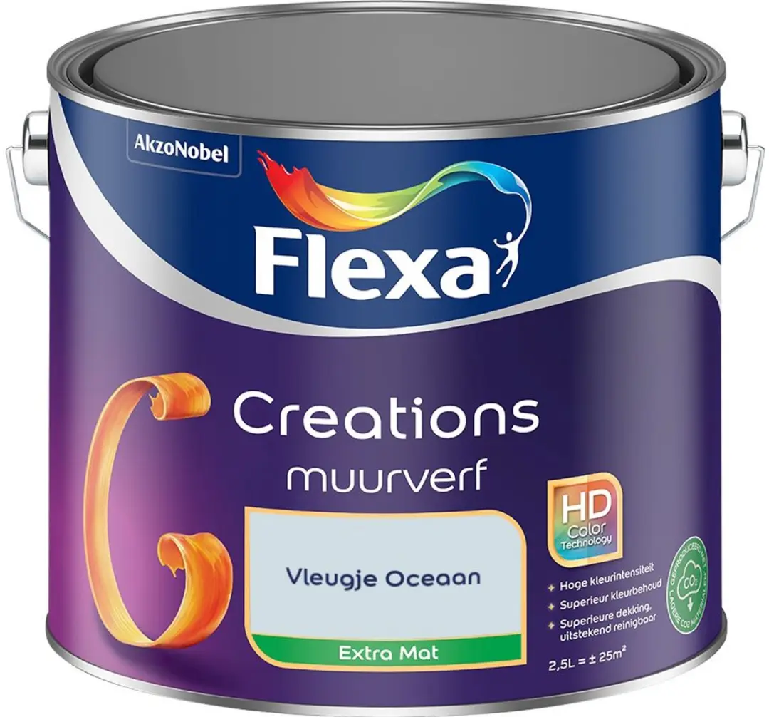 Flexa Creations Muurverf Extra Mat Vleugje Oceaan 2,5L