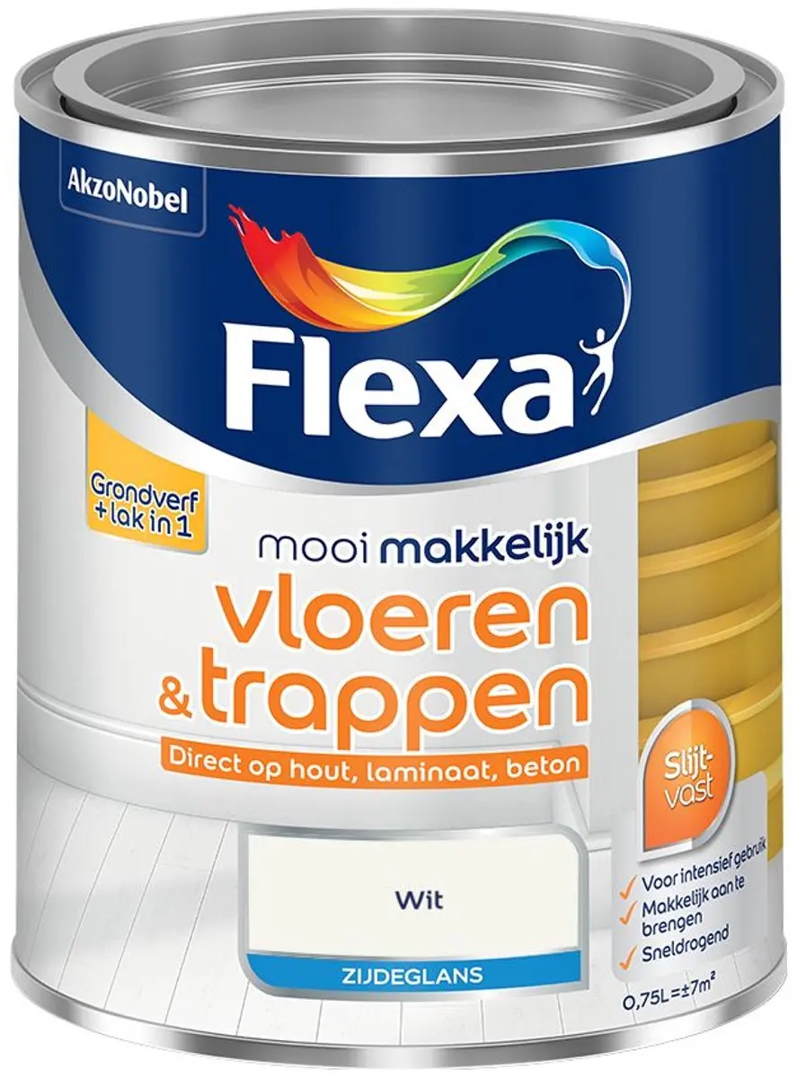 Flexa Mengverf Zijdeglans Wit 750ml