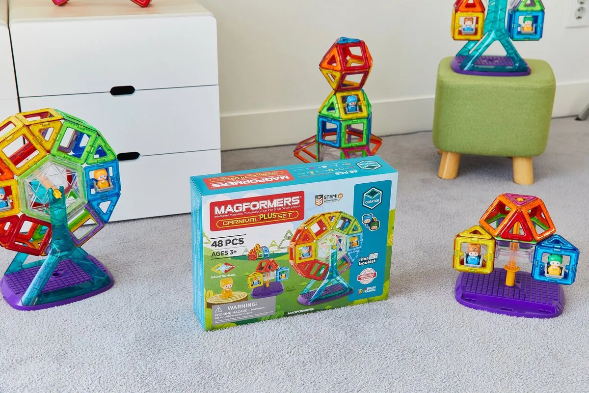 Magformers Carnival Plus Set- bouwset 48 stuks- magnetisch speelgoed- speelgoed 3,4,5,6,7 jaar jongens en meisjes– Montessori speelgoed- educatief speelgoed- constructie speelgoed