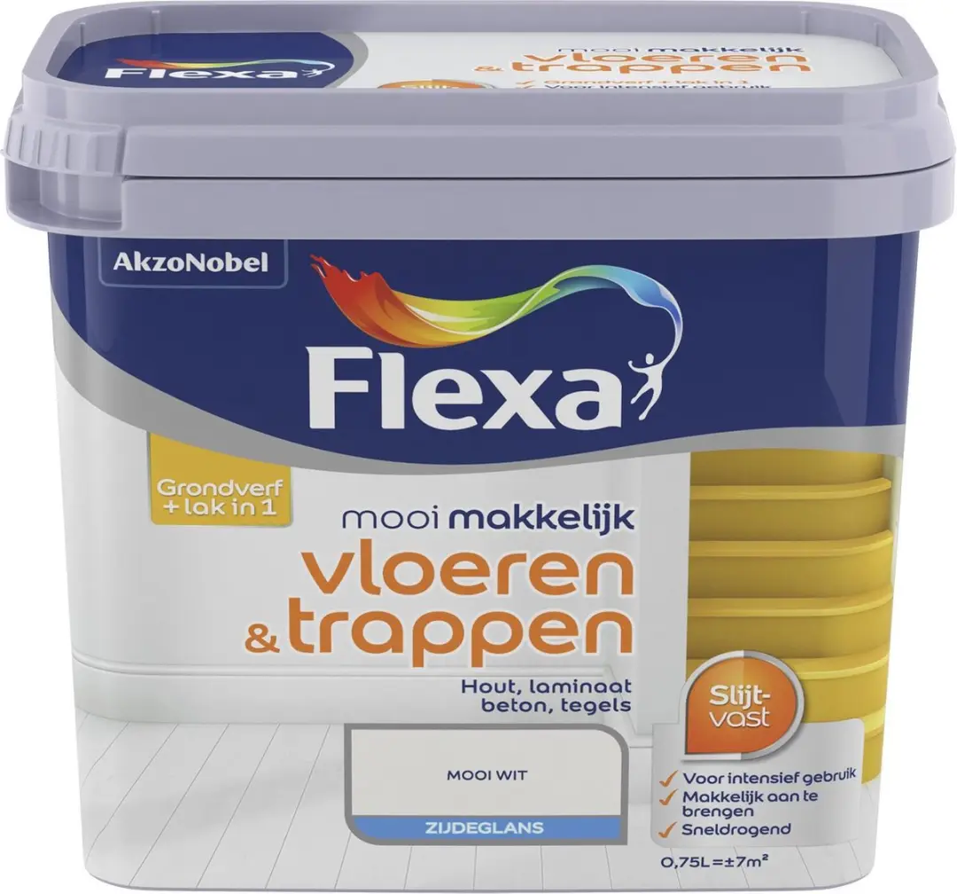 Flexa Zijdeglans Verf Wit 750ml - o.a. hout/steen